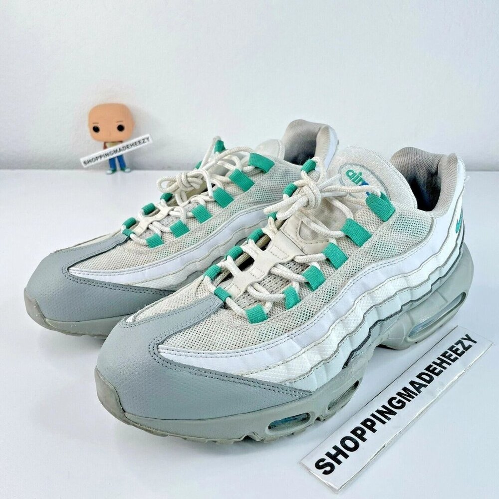 [US 11.5] NIKE AIR MAX 95 Essential Clear Emerald Running Shoes White Teal